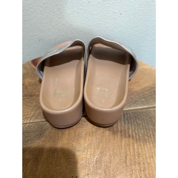 Pelican Leather Platform Sandal PLATINUM/BEACH size 8 - Picture 4 of 7